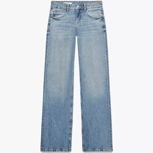 Zara TRF Straight leg low waist jeans Blue women’s